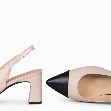 Womens Slingback Nude Heels